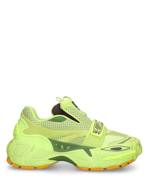Sneakers slip-on glove in techno di Off-White c/o Virgil Abloh in Green da Uomo