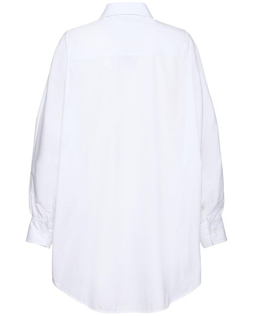 Ermanno Scervino White Langes Hemdkleid Aus Baumwollpopeline