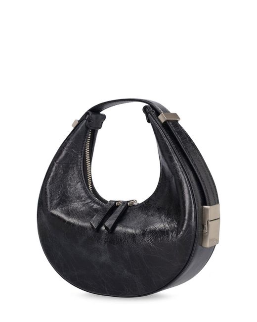 OSOI Black Mini Toni Leather Top Handle Bag