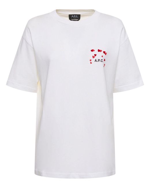 Camiseta de algodón A.P.C. de color White