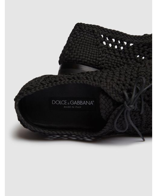 Dolce & Gabbana Derbyschuhe Aus Gewebter Viskose in Black für Herren