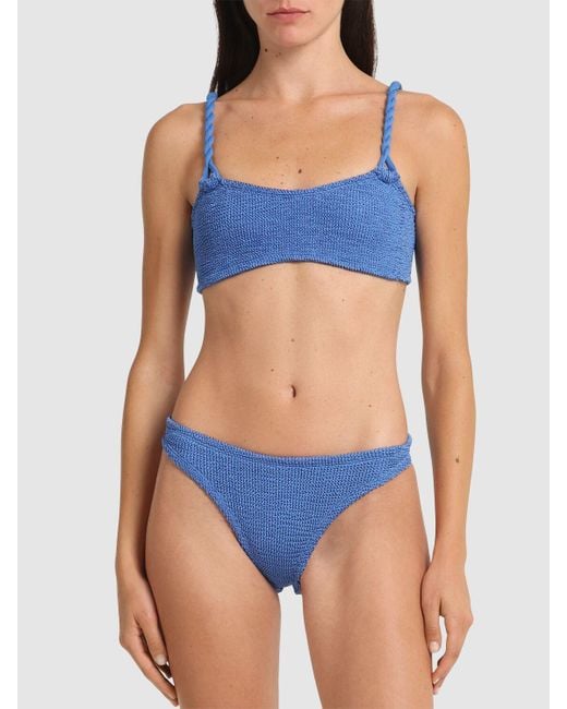 ビキニ Hunza G SS25 Swimwear (PHOEBE BIKINI CRINKLERED) PHOEBE BIKINI IN METALLIC BLUE – LANAI