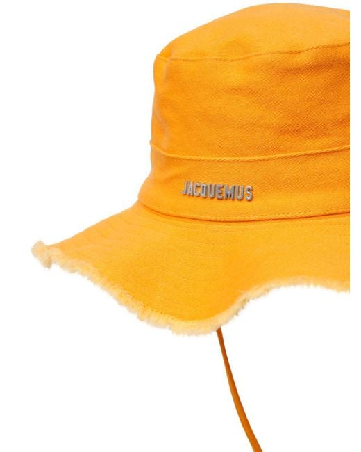 Cappello le bob artichaut in cotone con logo di Jacquemus in Orange