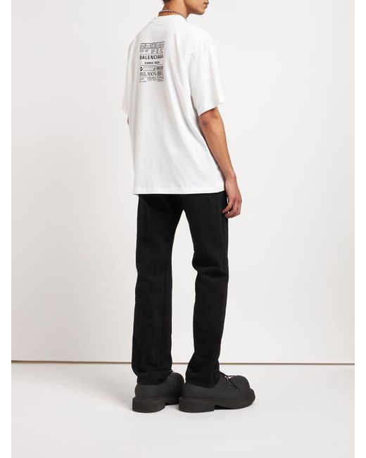 Balenciaga White Cotton T-shirt for men