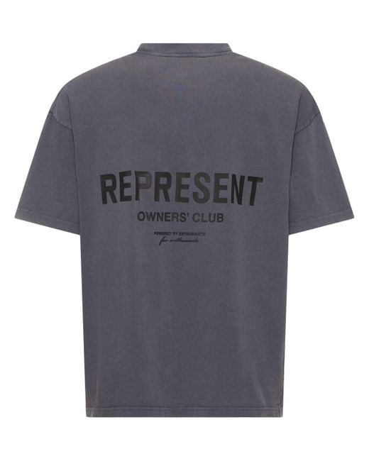 T-shirt owners club in cotone con logo di Represent in Blue da Uomo