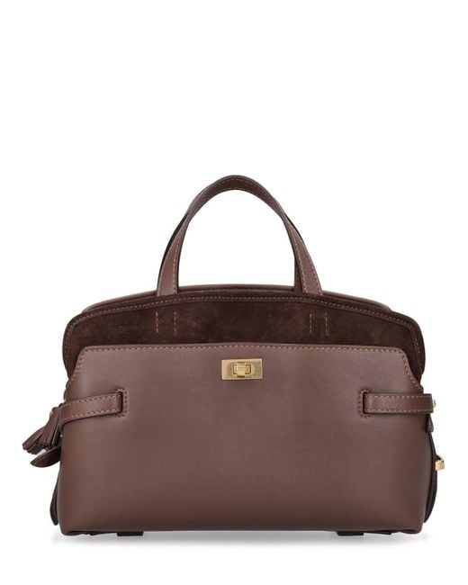 Anya Hindmarch Brown Wilson Leather Top Handle Bag