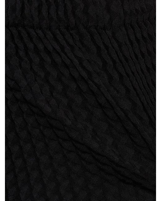 Issey Miyake Black Pleated Midi Skirt