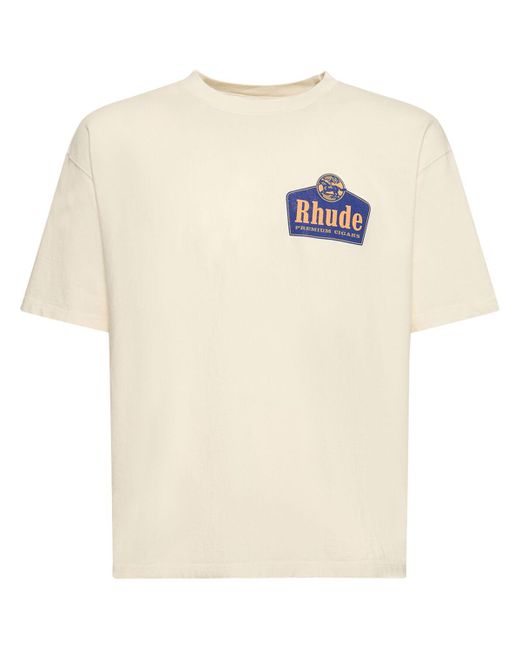 Rhude Baumwoll-t-shirt " Grand Cru" in White für Herren