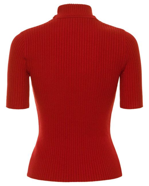 Courreges Red Top Aus Strick