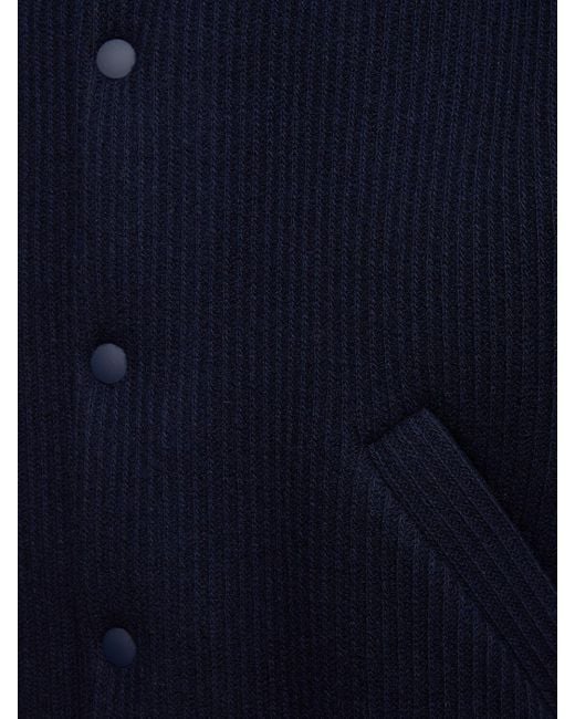 Bomber in maglia di misto lana di A.P.C. in Blue da Uomo