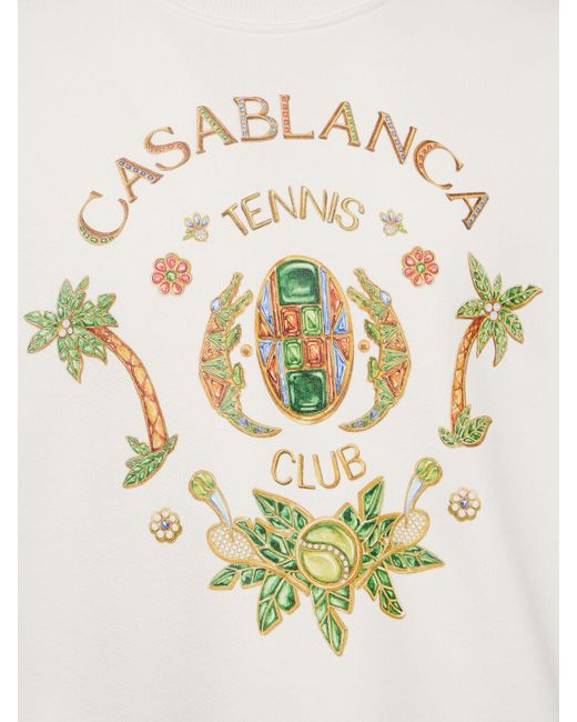 Casablancabrand White Joyaux D'afrique Cotton Sweatshirt for men
