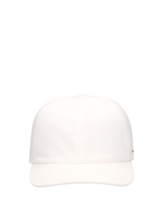 Kiton White Logo Cotton Baseball Hat for men