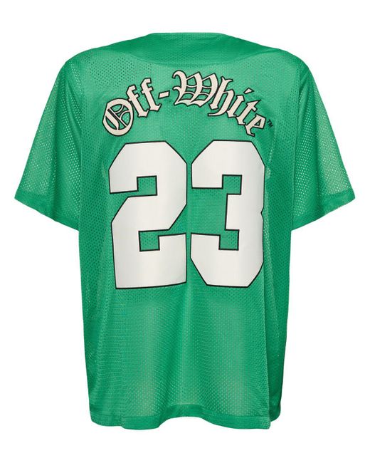 Off-White c/o Virgil Abloh T-shirt Aus Mesh in Green für Herren