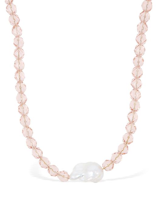 Timeless Pearly Natural Pearl Charm Collar Necklace