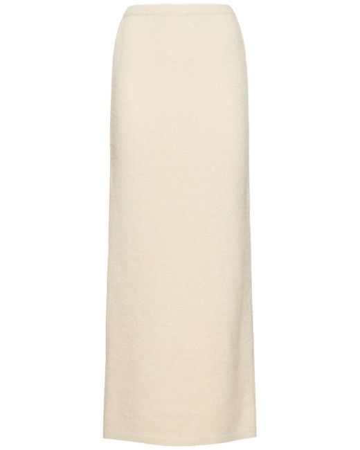 Falda de punto de alpaca Magda Butrym de color Natural