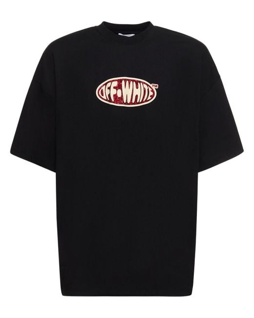 Off-White c/o Virgil Abloh T-shirt Aus Baumwolle Mit Logo "cryst" in Black für Herren