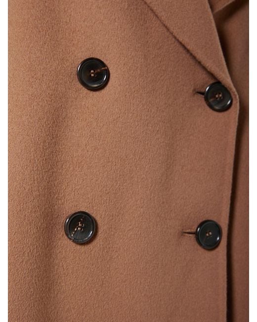 Veste en laine à double boutonnage cape Max Mara en coloris Brown