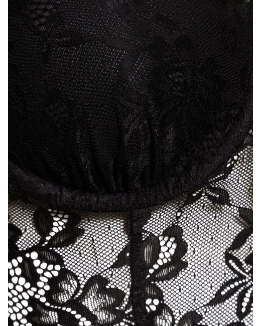Robe corset midi en dentelle WeWoreWhat en coloris Black