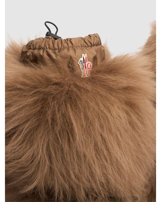 Moncler Brown Gaia High Shearling Snow Boots