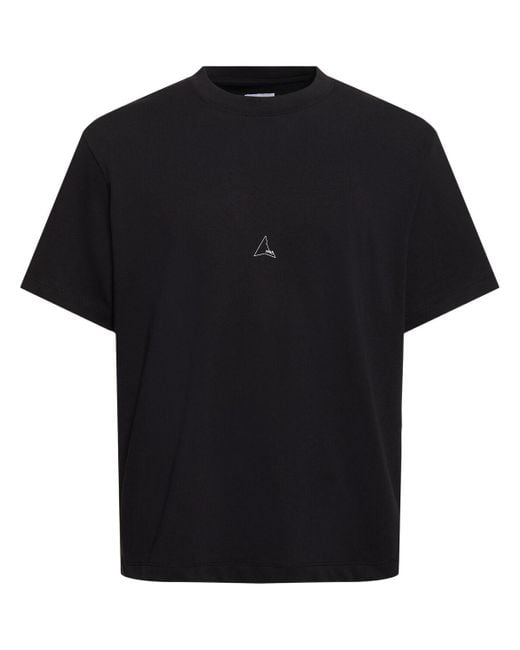 Roa Black Logo Cotton T-shirt for men