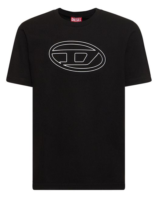 メンズ DIESEL Oval D コットンジャージーtシャツ ブラック | Lyst