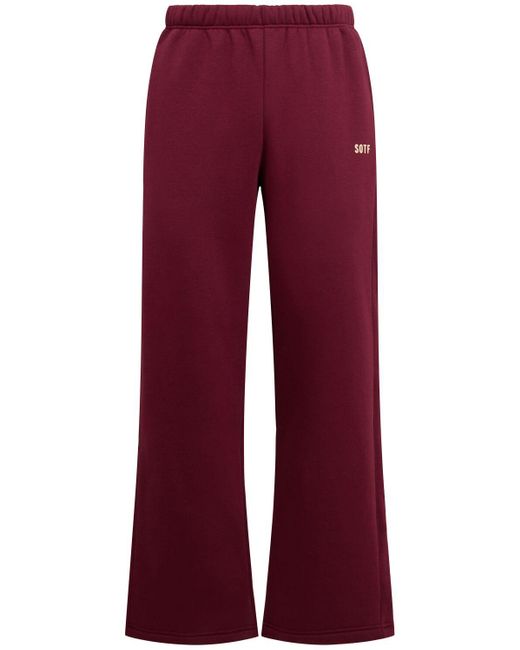 Sotf Red Cotton Blend Sweatpants for men