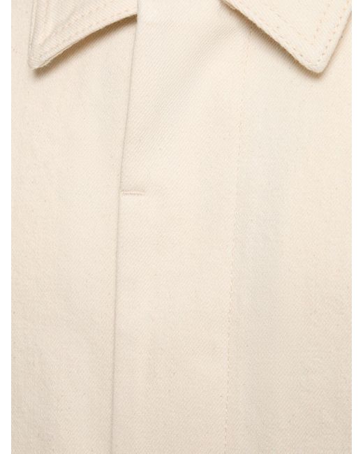 Jil Sander White Cotton Denim Shirt for men