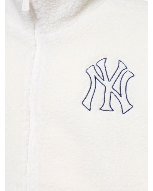 KTZ White Mlb Ny Yankees Tech Sherpa Jacket for men