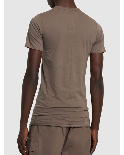 Rick Owens Brown Basic Cotton T-Shirt for men