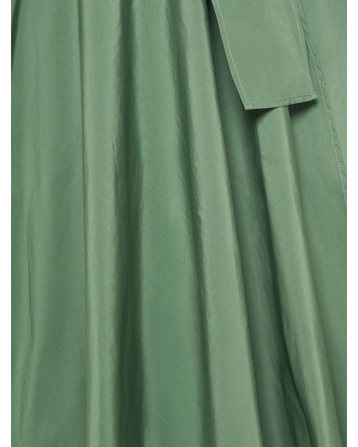 Vestido midi de algodón con cinturón Weekend by Maxmara de color Green
