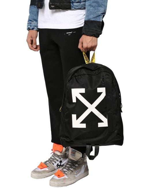 Off White Releases Logo Easy Backpack In Black