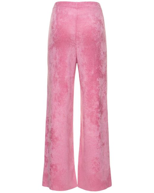 Gucci Crystal G ビスコースブレンドパンツ Pink