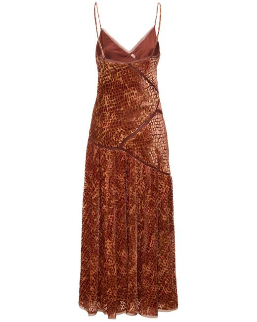 Ulla Johnson Brown Elodie Printed Viscose Long Dress