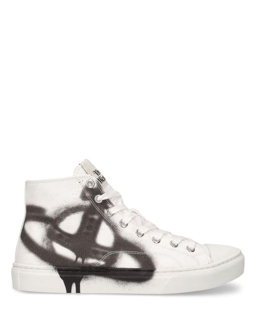 Vivienne Westwood White Canvas-sneakers "plimsoll High"