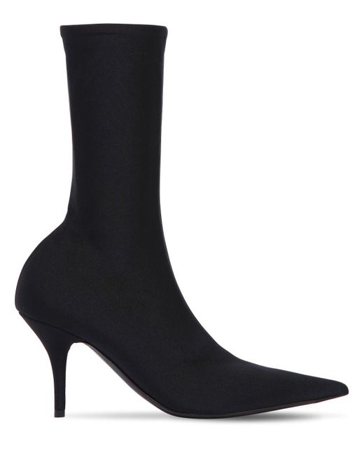 Balenciaga Black 80mm Knife Stretch Sock Ankle Boots