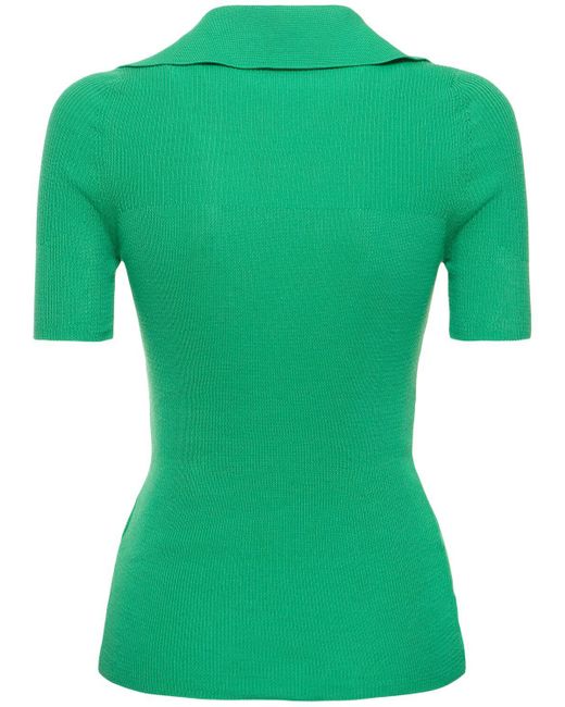 Vivienne Westwood Green Marina Cotton Knit Short Sleeve Polo