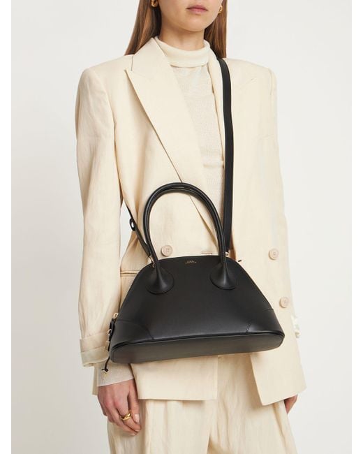 A.P.C. Black Schultertasche Aus Leder "emma"