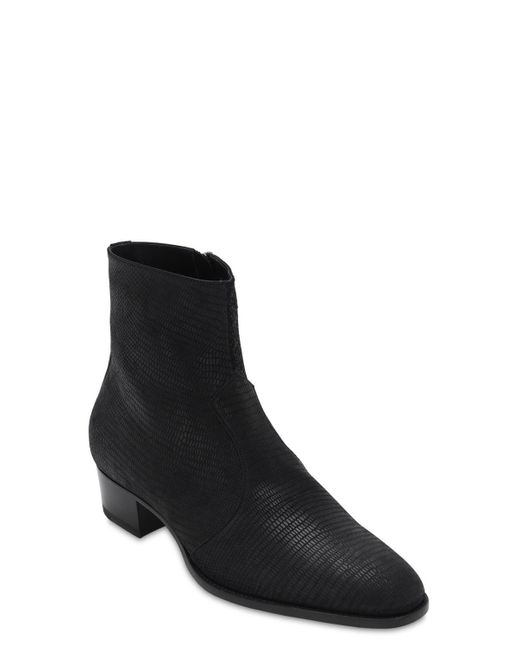 saint laurent lizard boots