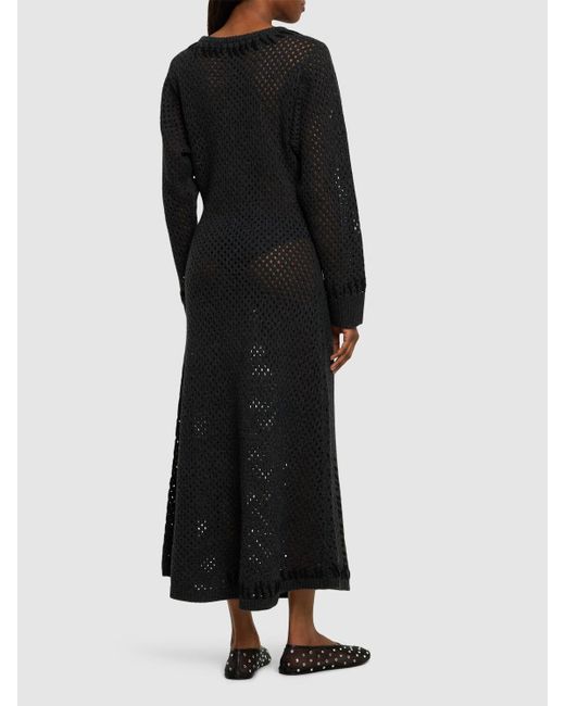 Vestido maxi de lana THE GARMENT de color Black