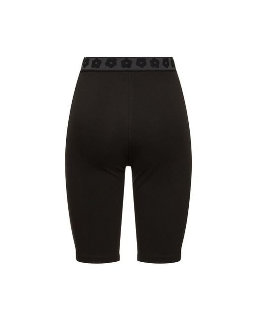 KENZO Black Boke Stretch Cotton Biker Shorts