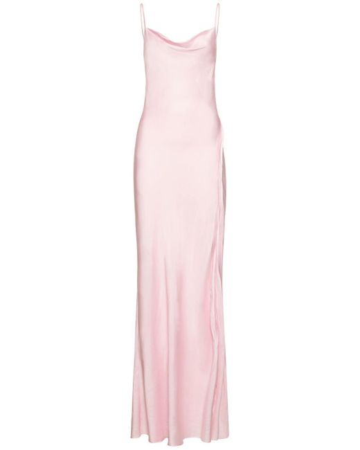 Bec & Bridge Pink Joelle Split Viscose Blend Maxi Dress