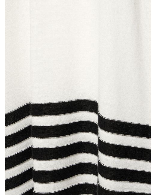 Pull-over oversize en jersey à rayures Yohji Yamamoto en coloris White