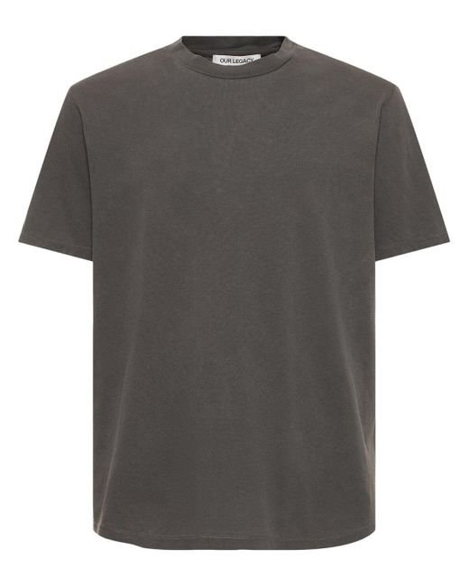 Our Legacy Gray Cotton Jersey Boxy T-shirt for men