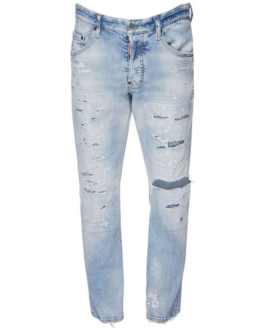 DSquared² Blue 16.5cm Skater Stretch Denim Jeans for men