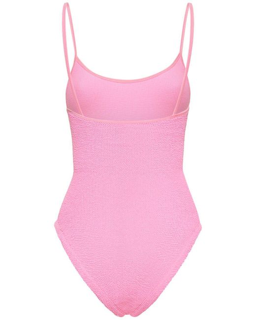 Hunza G Pamela One Piece Swimsuit in Pink | Lyst