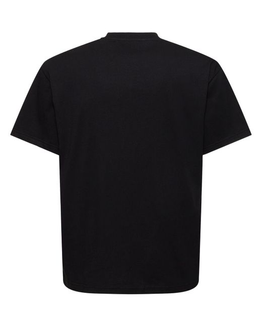 Camiseta de jersey de algodón con parche J.W. Anderson de hombre de color Black