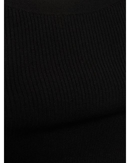 Top de jersey de viscosa Michael Kors de color Black