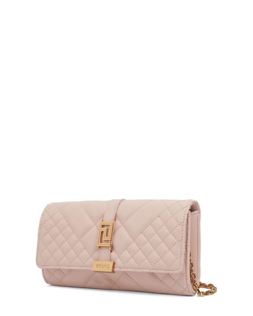Versace Pink Mini Quilted Leather Shoulder Bag
