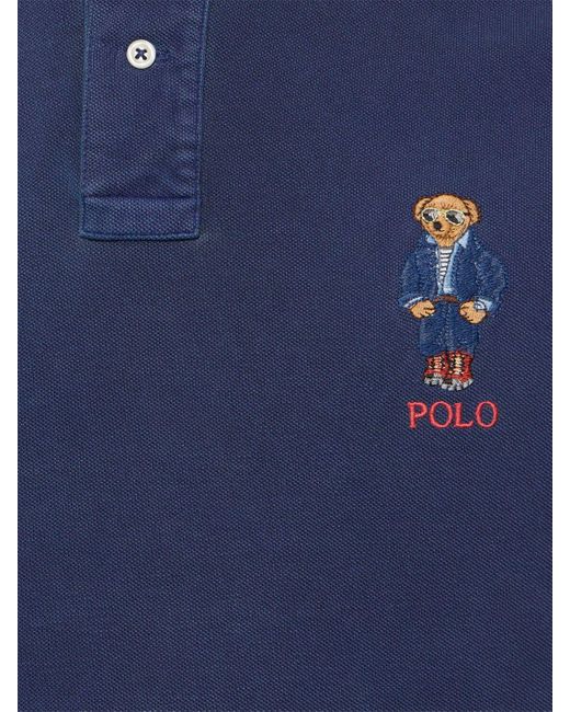 T-shirt polo trucker bear di Polo Ralph Lauren in Blue da Uomo