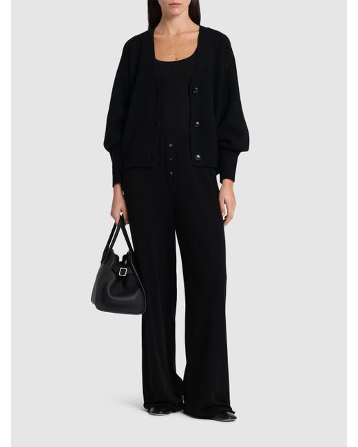 Guest In Residence Black Everywear Cashmere Knitted Pants